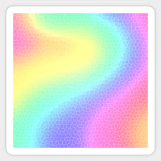 Curvy Pastel Rainbow "Glass Tiles" Design Sticker